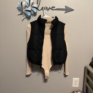 Hollister Black Puffer Vest for Women